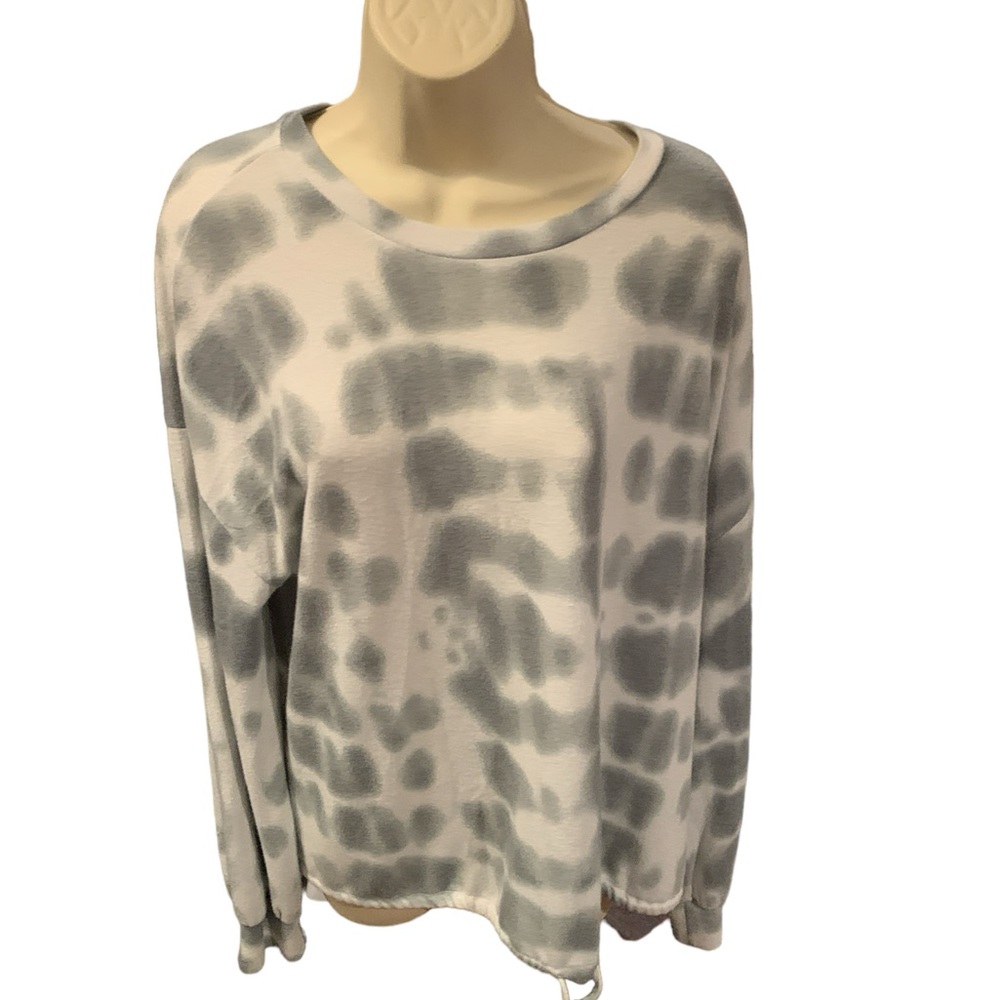 Como Vintage Tie Dye Sweatshirt Long Sleeve Top sz L Drawstring Bottom